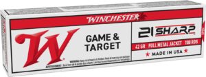 WINCHESTER USA 21 SHARP 42G FMJ 100RD BX 2000RD CASE