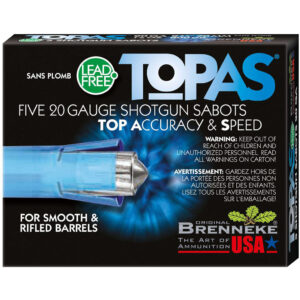 Brenneke TOPAS Lead Free Sabot 20 ga. 2 3/4 in. 1/2 oz. 5 rd.