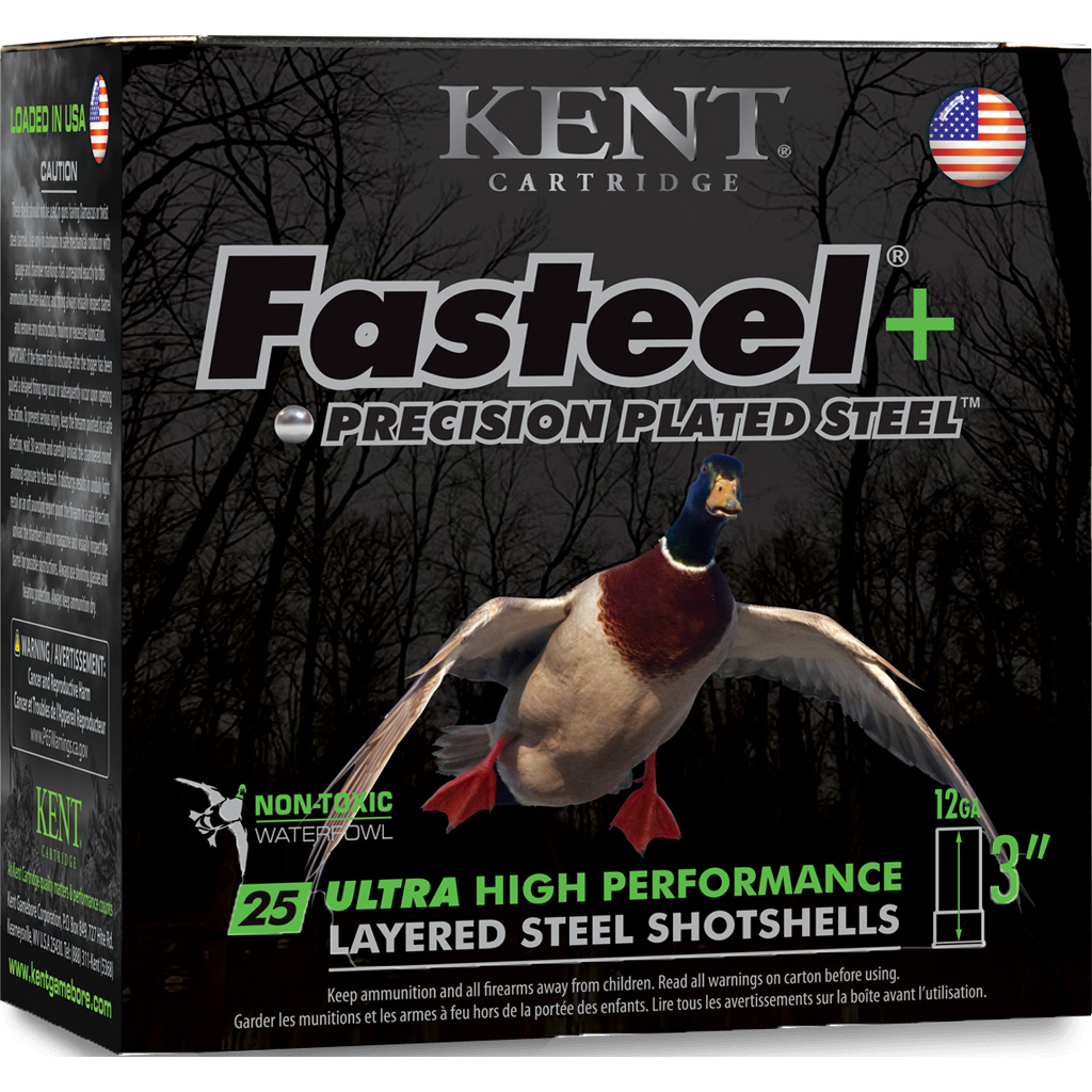 Kent Fasteel Precison Plated Steel Load 12ga. 3 in. 1 oz. 2 & 4 25 rd.