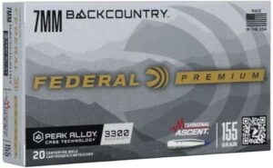 FEDERAL 7MM BACKCOUNTRY 155GR TERMINAL ASCENT 20RD/BX 10BX/CS