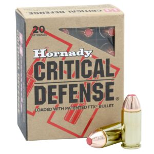 HORNADY 45 AUTO+P 185 GR FTX® CD 20RD/BX 10BX/CS