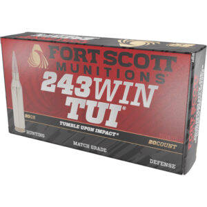 Fort Scott Munitions Rifle Ammo 243 Win. 80 gr. TUI 20 rd.
