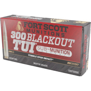 Fort Scott Munitions Sub-Munitions Rifle Ammo 300 BLKOUT 190 gr. TUI 20 rd.