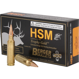 HSM Trophy Gold Rifle Ammunition 300 WSM Berger 185 gr. 20 rd.