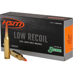HSM Low Recoil Rifle Ammunition 243 Win. Sierra 85 gr, 20 rd.