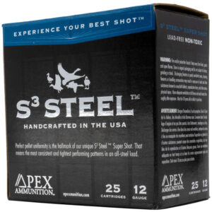 Apex Waterfowl S3 Steel Shotgun Ammo 12 ga. 3 in. 1-1/4oz #2 25rd