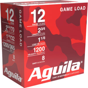 Aguila High Velocity Shotgun Game Load 12 ga. 2.75 in. 1 1/8 oz. 8 Shot 25 rd.