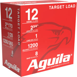 Aguila Target Shotgun Load 12 ga. 2.75 in. 1 oz. 1200 FPS 8 Shot 25 rd.