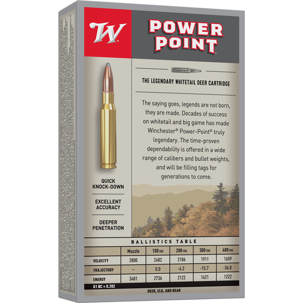 Winchester Power Point Rifle Ammo 35 Whelen 200 gr. Power Point 20 rd. - Image 2