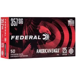 FEDERAL 357 SIG 125GR FMJ 50 RD/BX 20 BX/CS