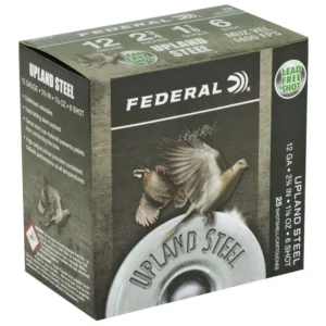 FEDERAL 12GA 2-3/4" 1 1/8 OZ 6 UPLAND STEEL 25 RD/BX 10 BX/CS