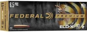 FEDERAL 6.5 PRC 143 GR ELD-X 20 RD/BX 10 BX/CS