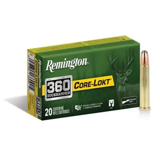 REMINGTON R360BH4 360 BUCKHAMMER 180GR CORE-LOKT SP 20 RD/BX 10 BX/CS