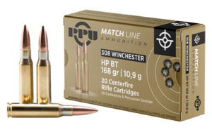 PPU .308 WIN MATCH 168GR HPBT 20/200