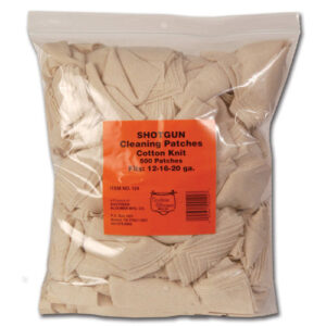 COTTON KNIT CLEANING PATCHES - 3X3, UNIVERSAL SHOTGUN, 500 BULK BAG