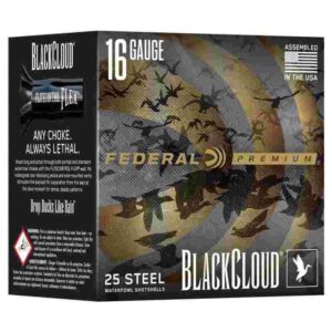 Federal Black Cloud Waterfowl Shotshells 16ga 2-3/4" 7/8oz 1450fps #4 25/ct
