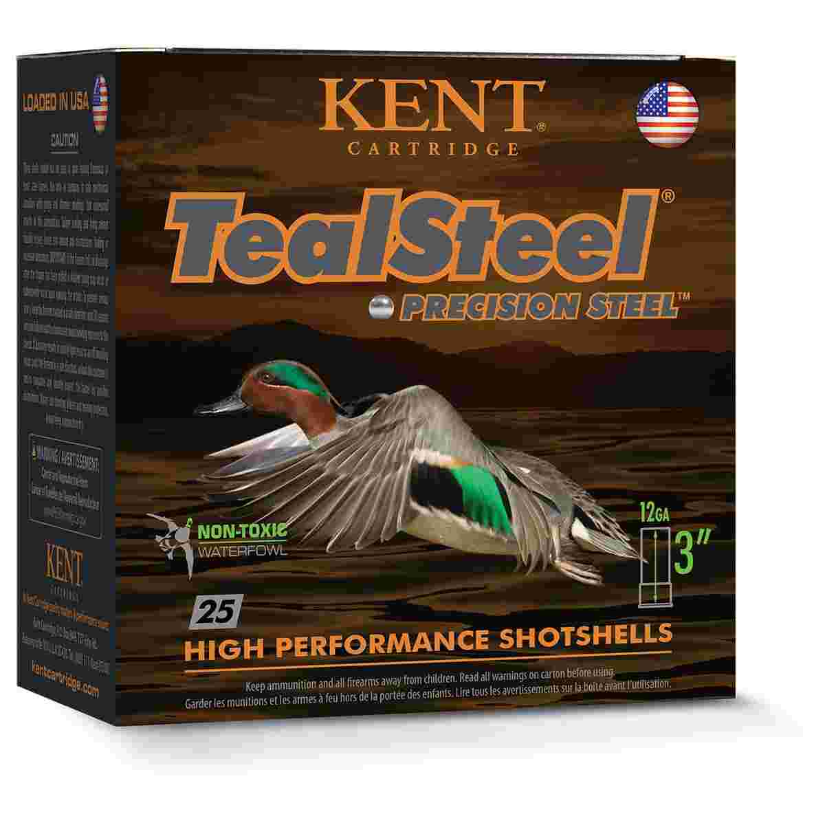 Kent Teal Steel Shotshells 12ga 2-3/4" 1-1/4oz 1300 fps #6 25/ct
