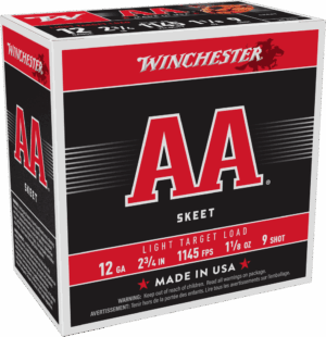 WINCHESTER AA LIGHT TARGET 12GA 2-3/4" 1-1/8OZ #9 25RD BX 250RD CASE