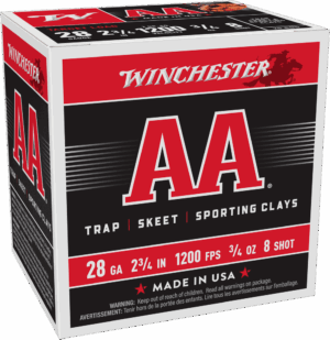 WINCHESTER AA 28GA 2-3/4" 3/4OZ #8 25RD BOX 250RD CASE