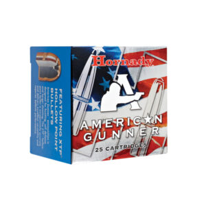 HORNADY AMERICAN GUNNER 9MM+P LUGER 124GR XTP 25RD BX 250RD CASE