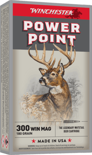 WINCHESTER SUPER X POWER POINT 300WIN MG 180GR 20RD BX 200RD CASE