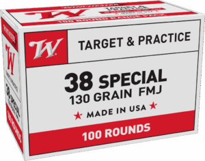 WINCHESTER USA 38SPL 130GR FMJ 100RD BX