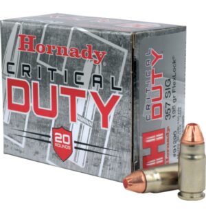 HORNADY CRITICAL DUTY 357SIG 135GR FLXLK 20RD BX 200RD CASE