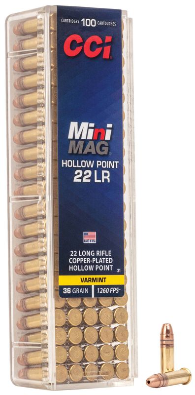 CCI 22 LR MINI MAG 36GR HP 100 RD/BX 50 BX/CS