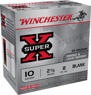 WINCHESTER 10 GA 2-7/8" SUPER-X BLANK – SMOKE & NOISE 25 RD/BX 10 BX/CS