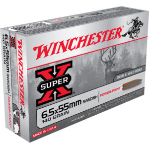 Winchester Super-X Rifle Ammo 6.5x55 Swedish 140 gr. Power-Point 20 rd.