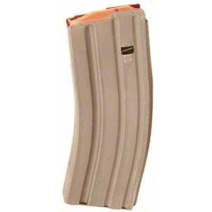 ASC AR Family Rifle Magazine Orange Follower Dark Earth Stainless Steel .223 Remington 30/rd