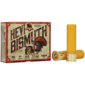 HEVI-Shot HEVI-Bismuth Turkey Shotshells 20ga 3" 1-1/4oz 1300 fps #4 5/ct