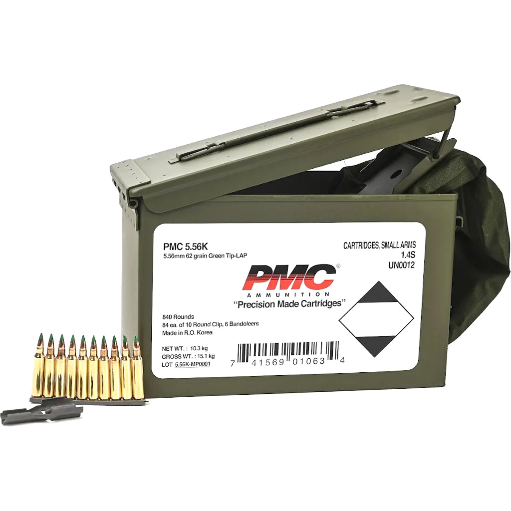 PMC X-Tac Rifle Ammo Metal Box 5.56 62 gr. FMJBT 840 rd.