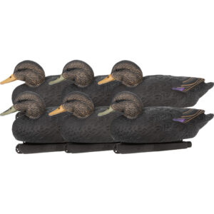 Zink Floater Duck Decoys Black Ducks 6 pk.