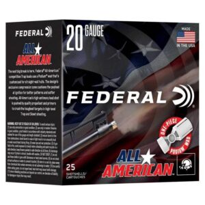 Federal All American Shotshells 20ga 2-3/4" 7/8oz 1200 fps #7.5 25/ct