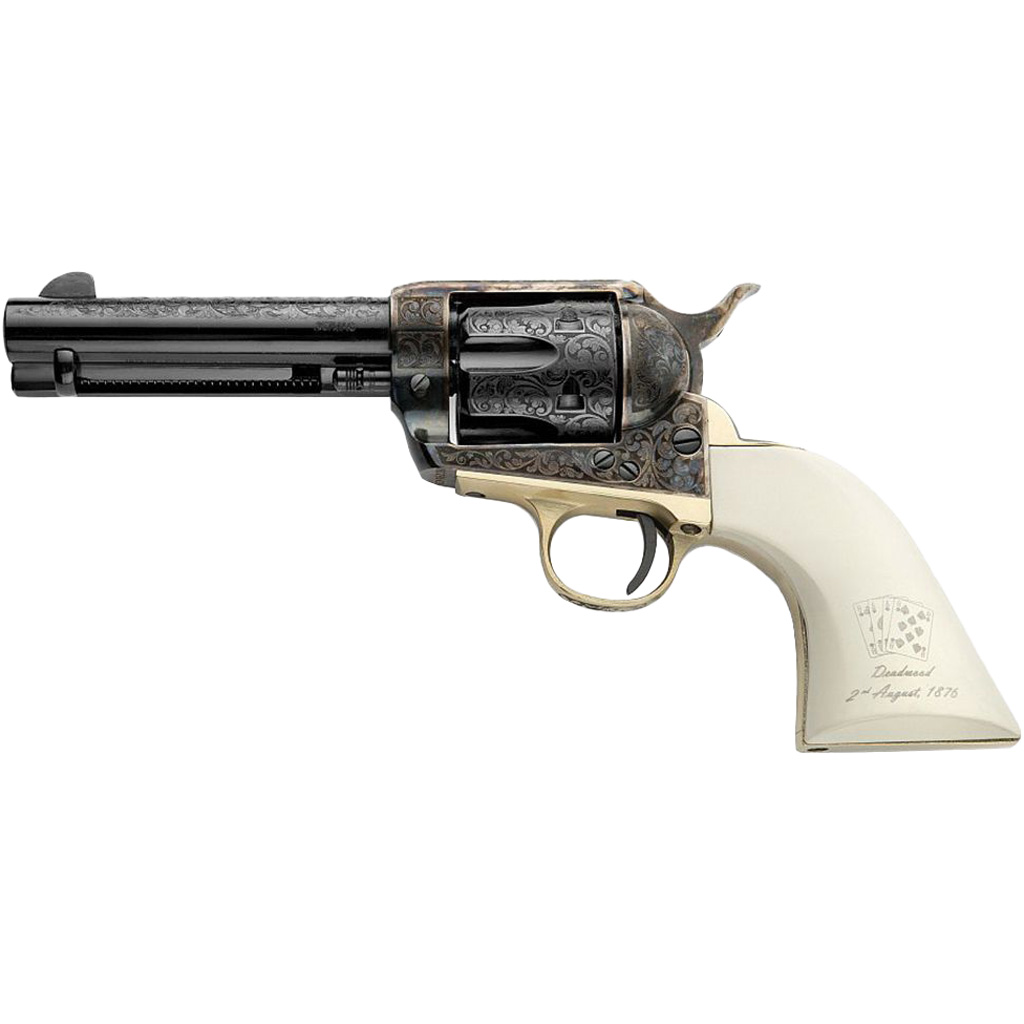 Pietta 1873 Deadman's Hand Revolver 9mm 4.75 in. White Polimer AE Grip