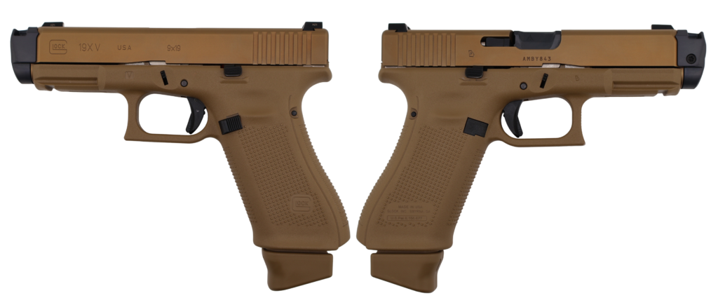 GLOCK 19X V 9MM PISTOL 4" FDE W/ RADIAN RAMJET & AFTERBURNER GNS 1-17RD 2-19RD MAGS